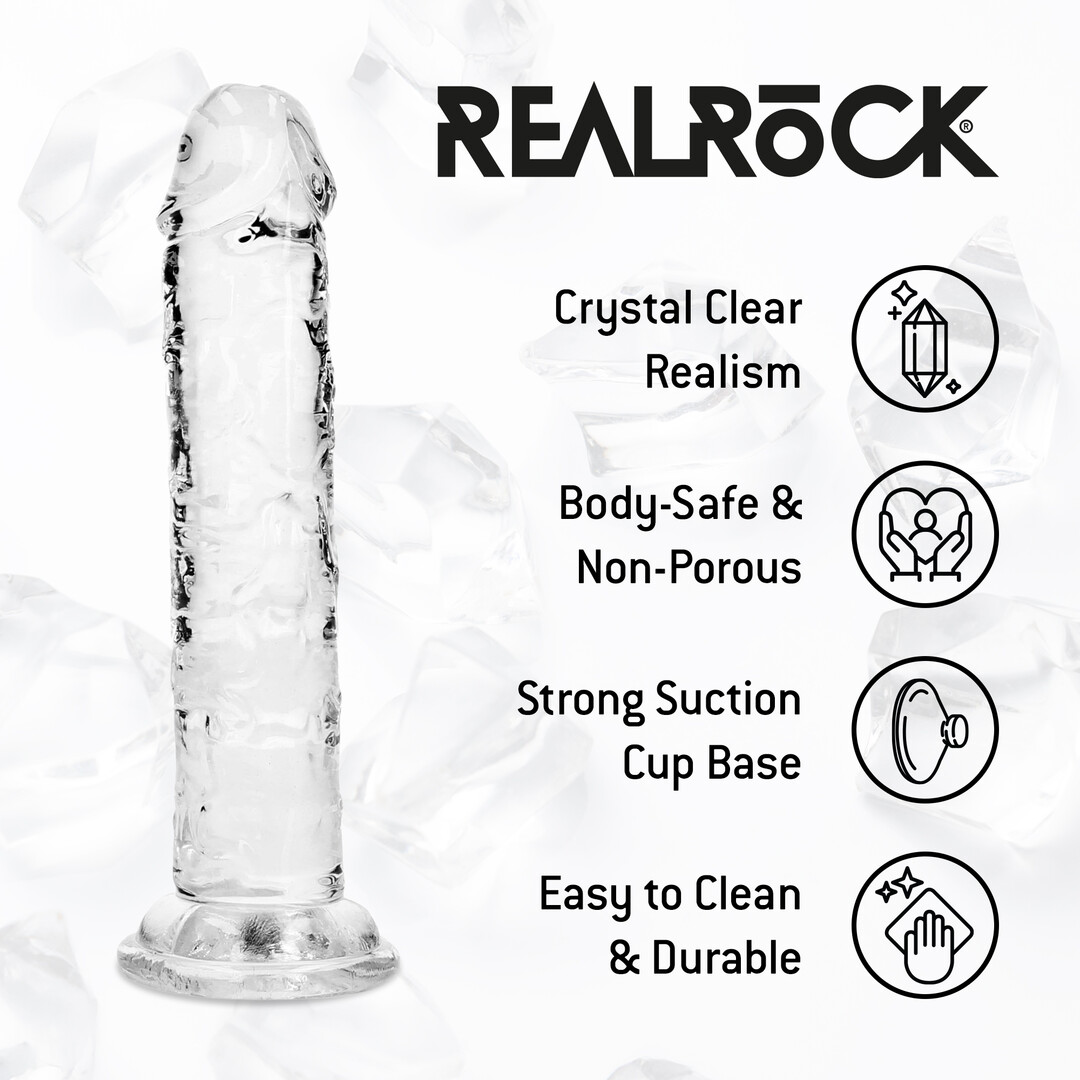 Realrock by shots Realistische Dildo - 5 / 12,7 cm - Transparant (8714273030108)