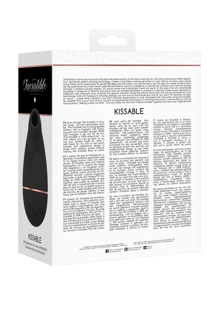 Irresistible by shots Kissable - Zuig Vibrator (8714273549310)