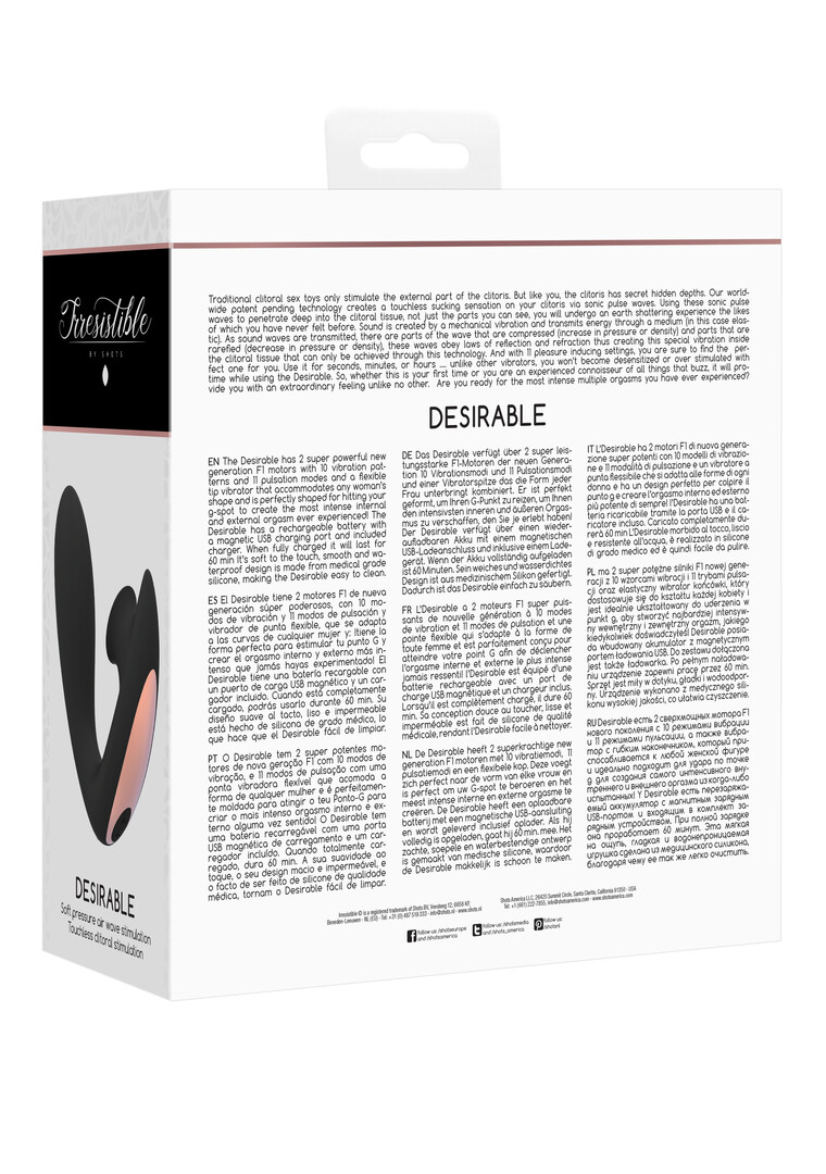Irresistible by shots Gewenst - Buigbare Luchtpuls Vibrator (8714273549426)