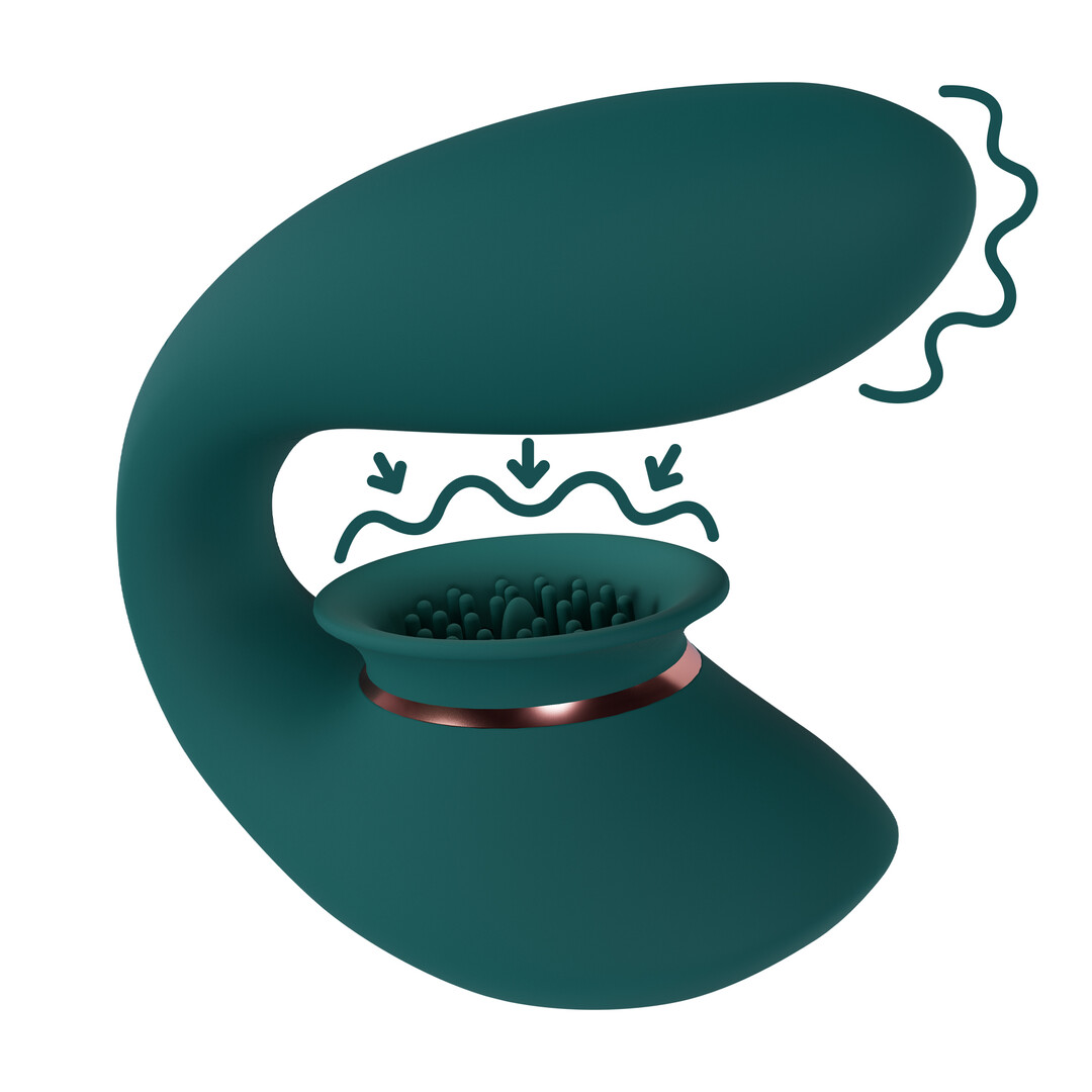 Innovation by shots Twitch 3 - Oplaadbare Vibrator en Suction - Bosgroen (8714273054999)