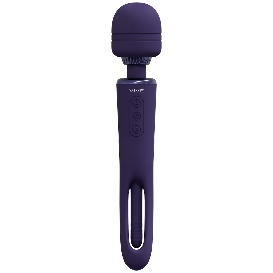 Vive by shots Kiku - Dubbelzijdige Wand met Innovatieve G-Spot Flapper Stimulator - Paars (8714273051837)