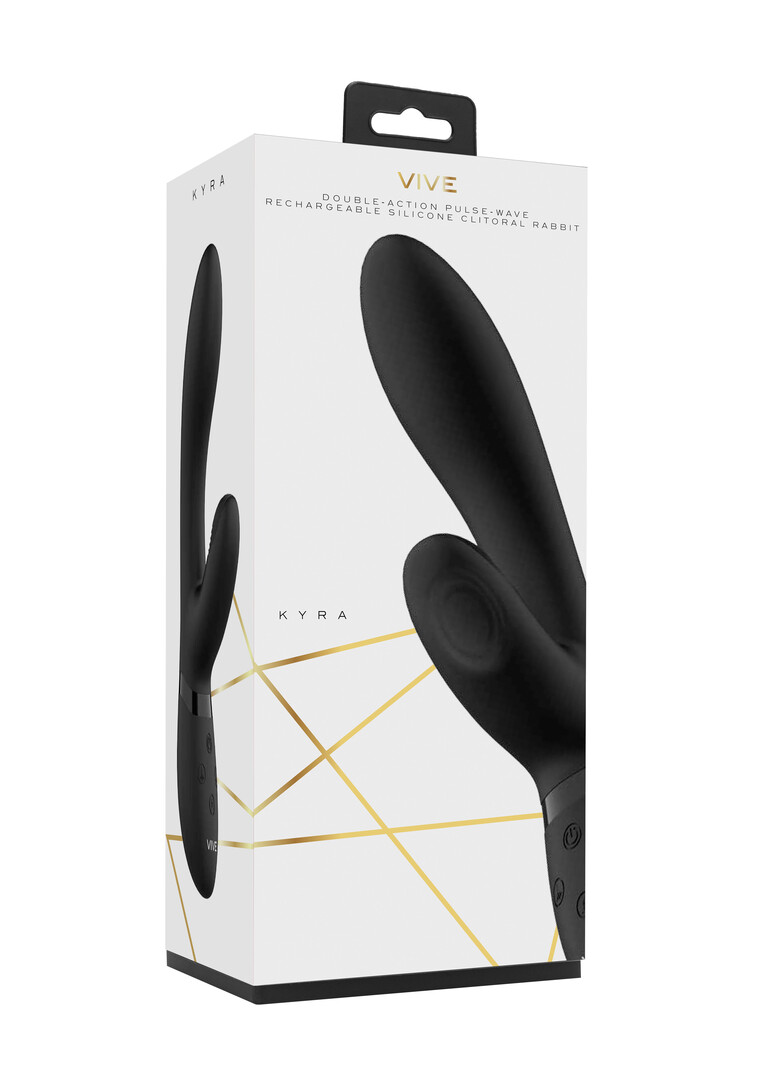 Vive by shots Kyra - Pulse Clitorale Rabbit - Zwart (8714273521798)