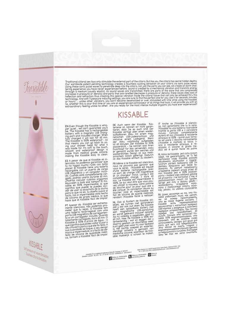 Irresistible by shots Kissable - Zuig Vibrator (8714273549334)