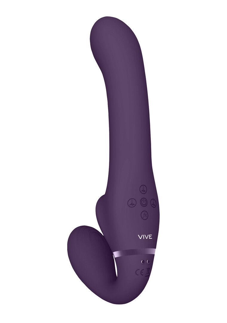 Vive by shots Ai - Dual Vibrerende  Air Wave Tickler Strapless Strapon (8714273537591)