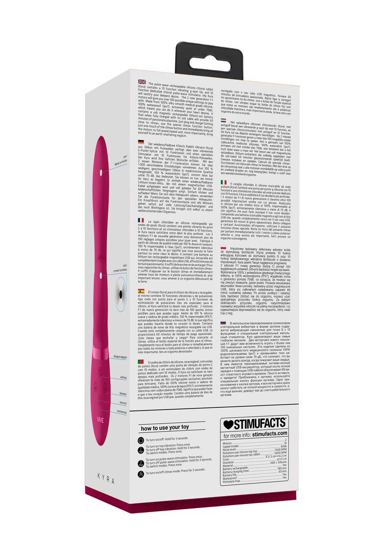 Vive by shots Kyra - Pulse Clitoral Rabbit - Roze (8714273521866)