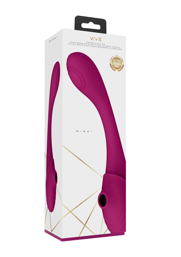 Vive by shots Mirai - Dubbelzijdige Pulse Wave  Air Wave Buigbare Vibrator (8714273537942)