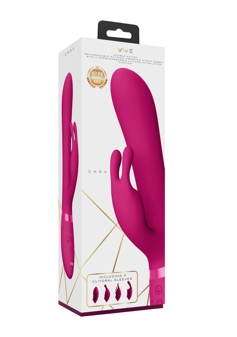 Vive by shots Chou - G-Spot Rabbit  Clitoral Stimulator - Roze (7423522537572)