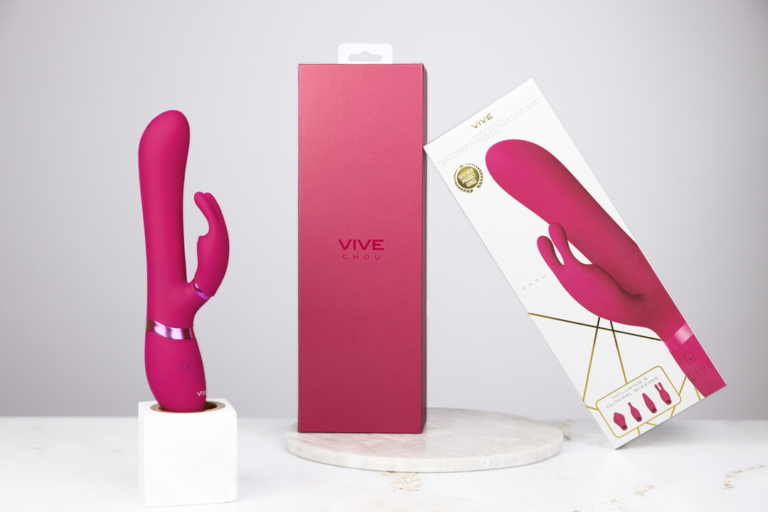 Vive by shots Chou - G-Spot Rabbit  Clitoral Stimulator - Roze (7423522537572)