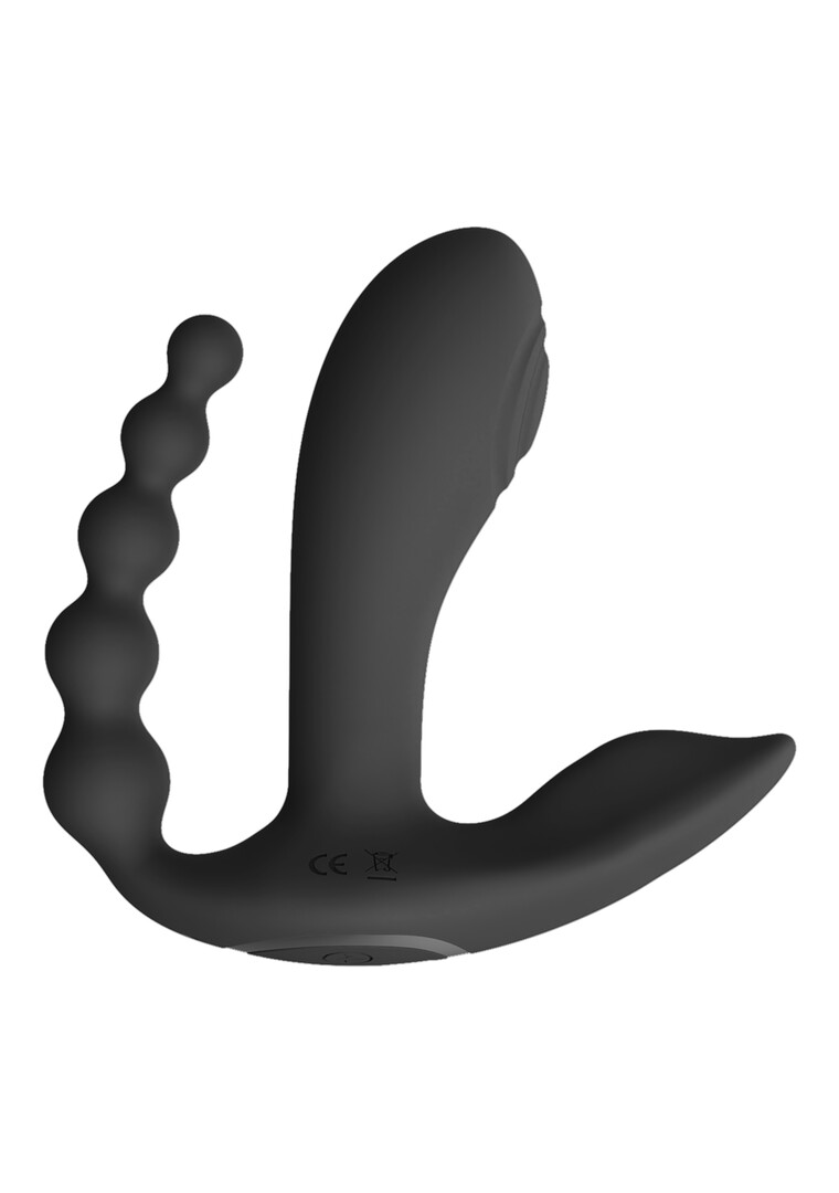 Vive by shots Kata - Pulse Wave  Vibrerende Dubbele Penetratie Vibrator - Zwart (7423522538548)