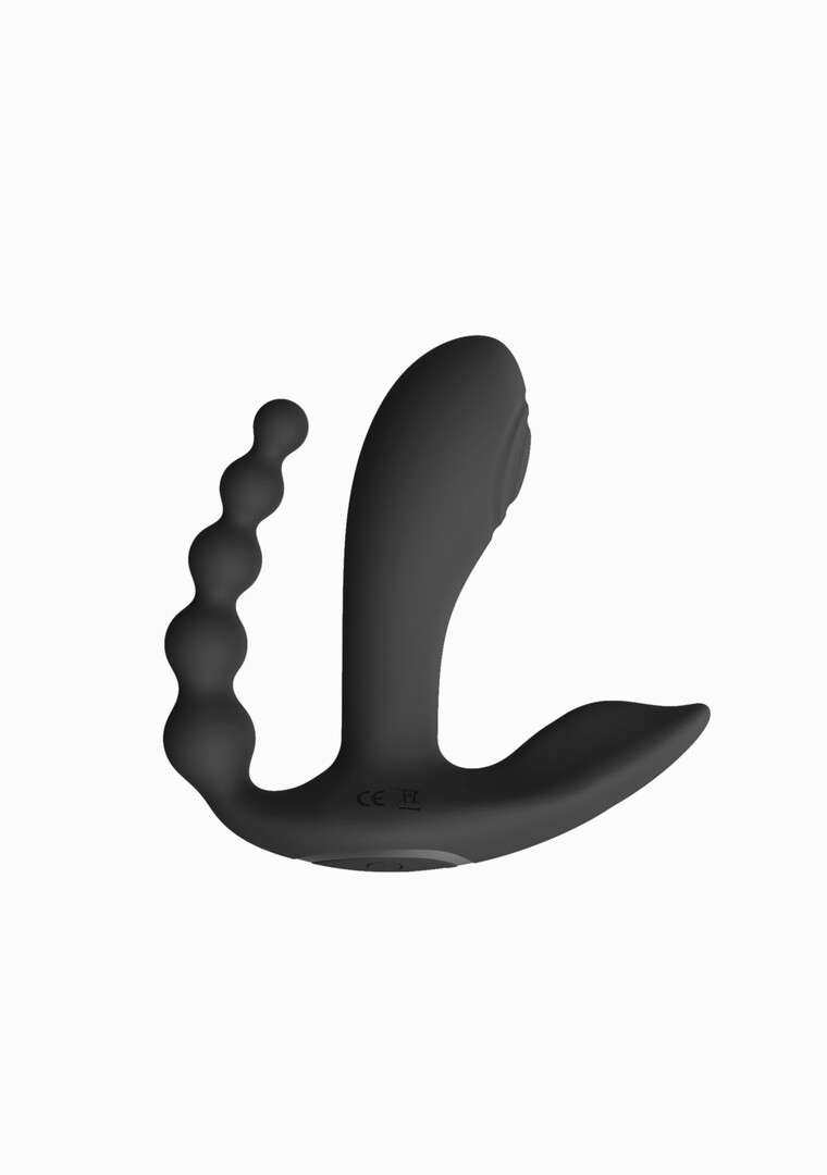 Vive by shots Kata - Pulse Wave  Vibrerende Dubbele Penetratie Vibrator - Zwart (7423522538548)