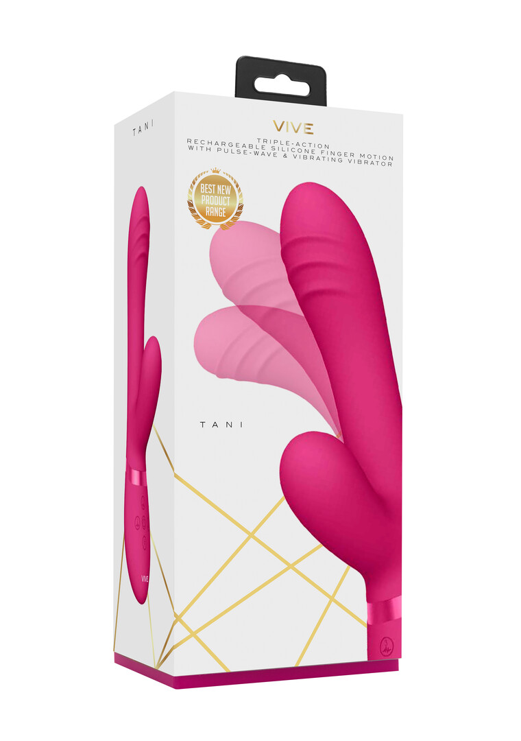Vive by shots Tani - Finger Motion met Pulse-Wave Vibrator - Roze (7423522539583)