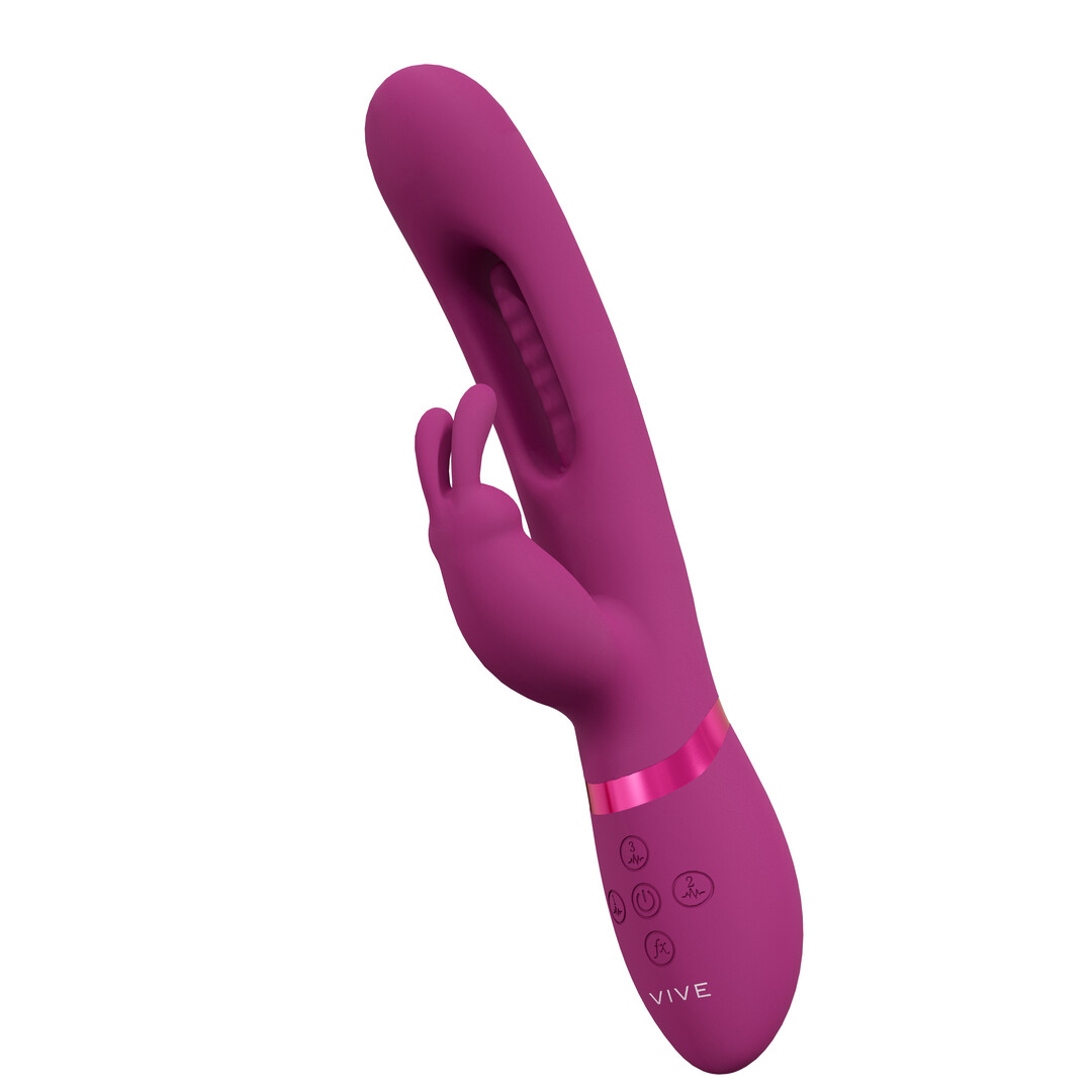 Vive by shots Mika - Triple Motor - Vibrerende Rabbit met Innovatieve G-Spot Flapper Stimulator - Roze (8714273051844)