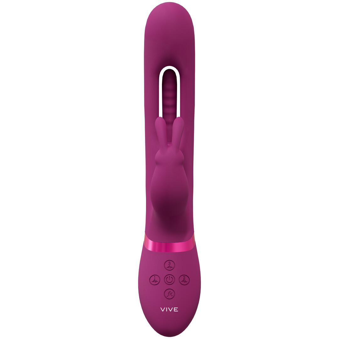 Vive by shots Mika - Triple Motor - Vibrerende Rabbit met Innovatieve G-Spot Flapper Stimulator - Roze (8714273051844)