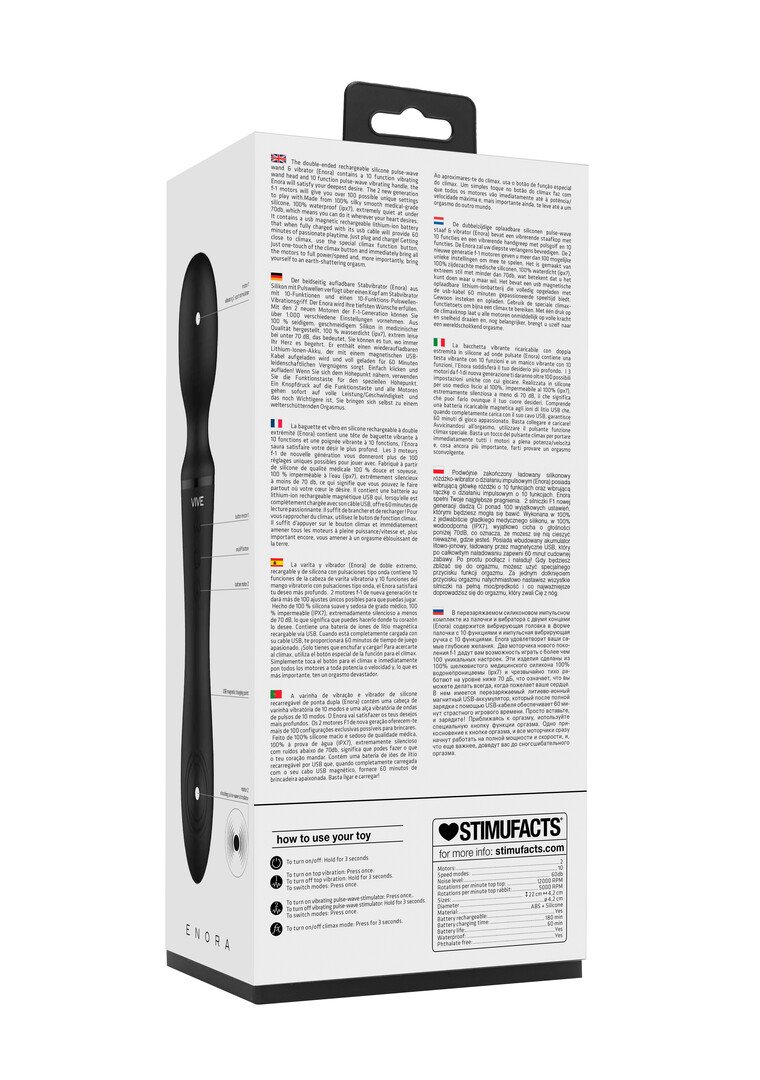Vive by shots Enora - Wand  Vibrator - Zwart (8714273522009)