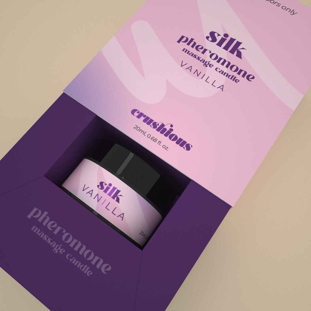 Crushious Silk - Massage Candle with Pheromones and Vanilla Scent - 0.68 fl oz / 20 ml (7403254162525)