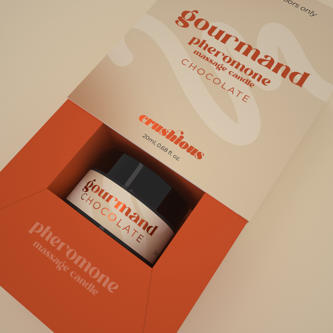 Crushious Gourmand - Massage Candle with Pheromones and Chocolate Scent - 0.68 fl oz / 20 ml (7403254162501)