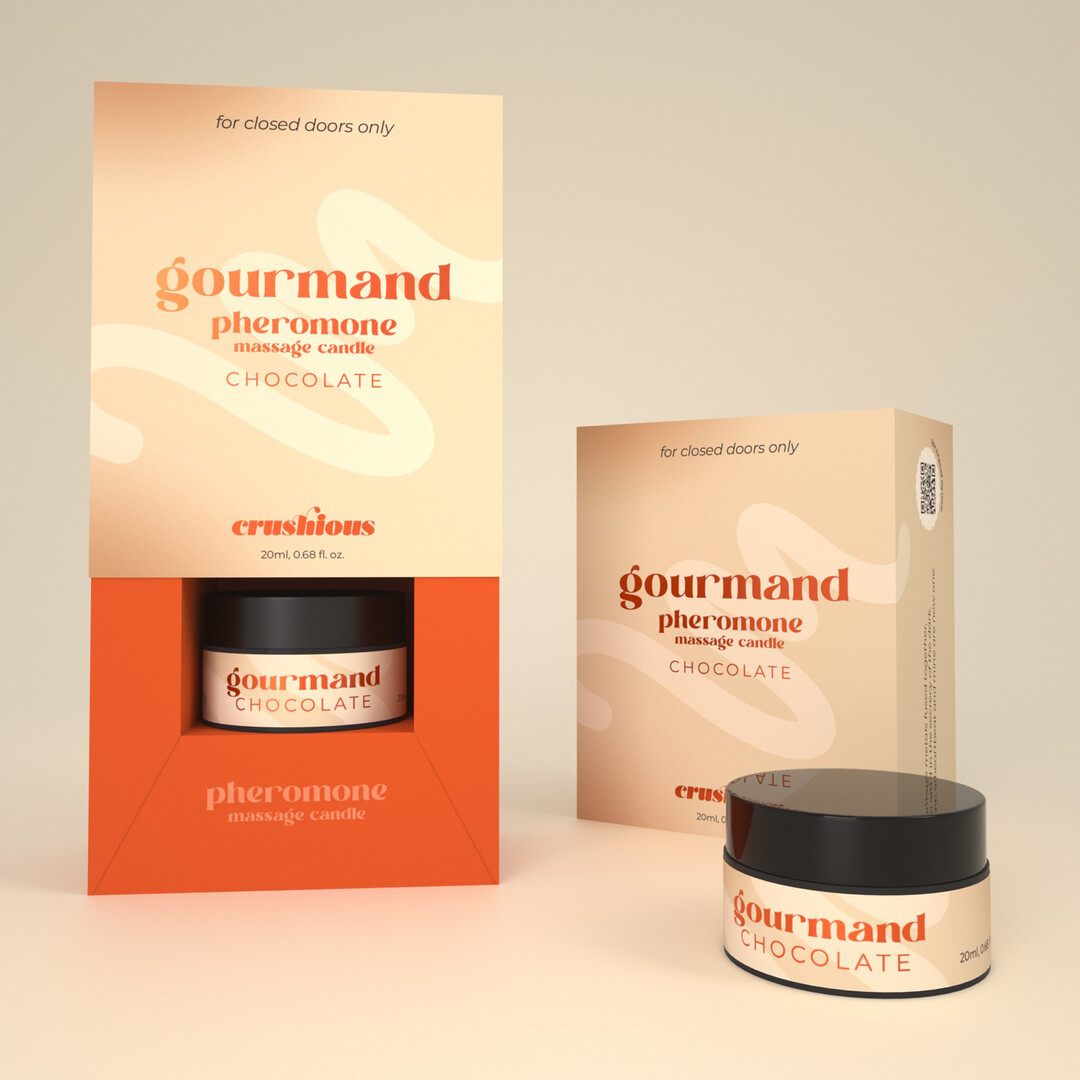 Crushious Gourmand - Massage Candle with Pheromones and Chocolate Scent - 0.68 fl oz / 20 ml (7403254162501)
