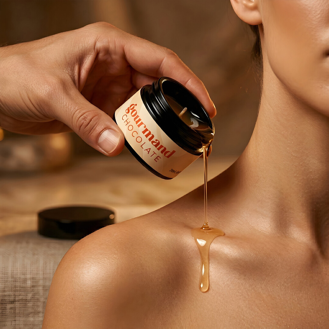 Crushious Gourmand - Massage Candle with Pheromones and Chocolate Scent - 0.68 fl oz / 20 ml (7403254162501)