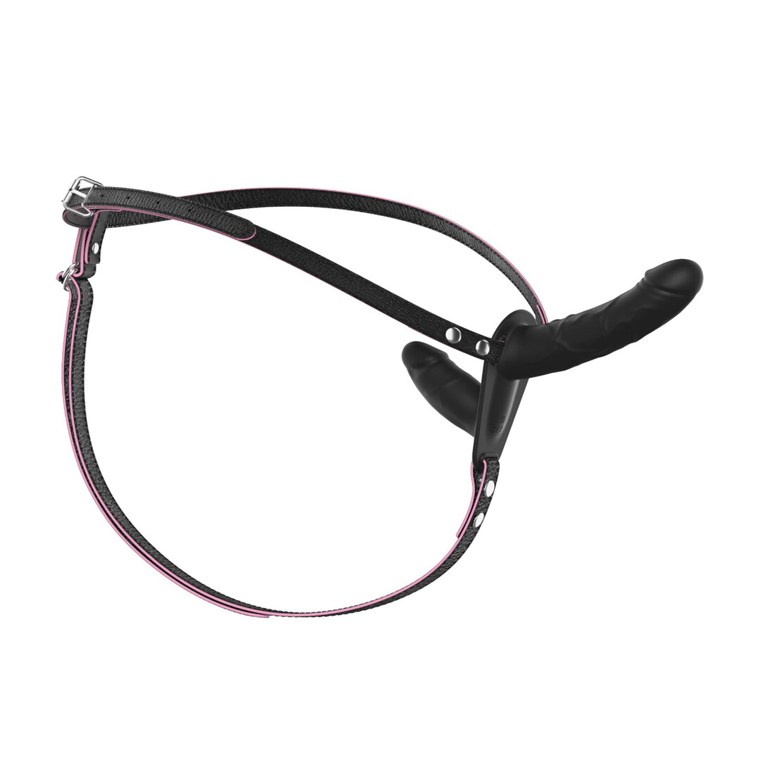 Crushious Labionda - Double Harness with Remote Control - Black (7403254162259)