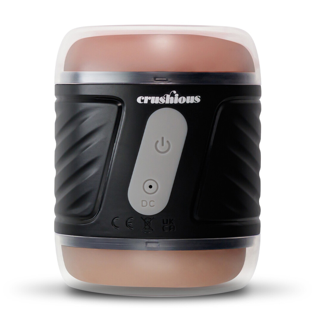 Crushious Dunk - Double Entry Masturbator with Vibration - Black (7403254162211)