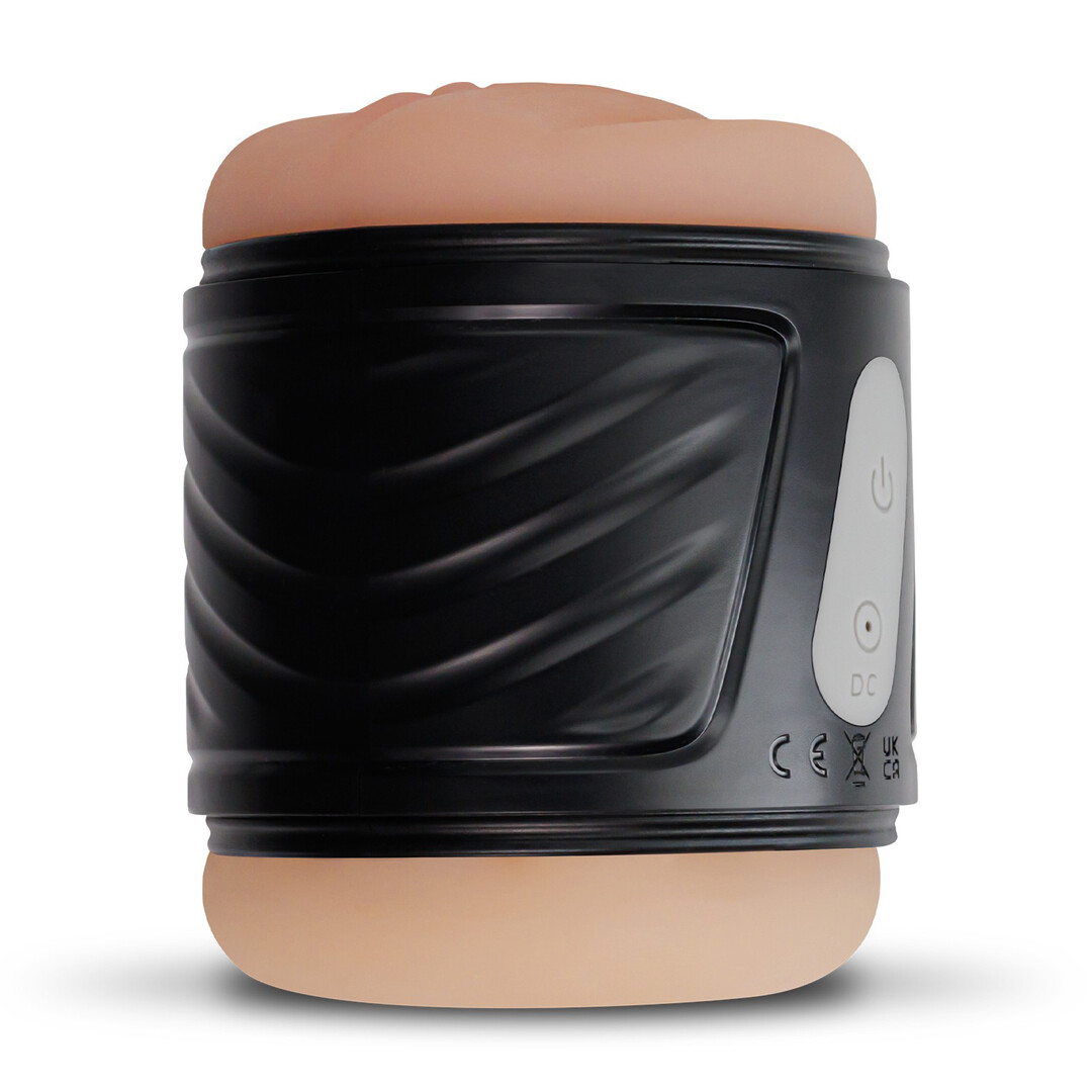 Crushious Dunk - Double Entry Masturbator with Vibration - Black (7403254162211)