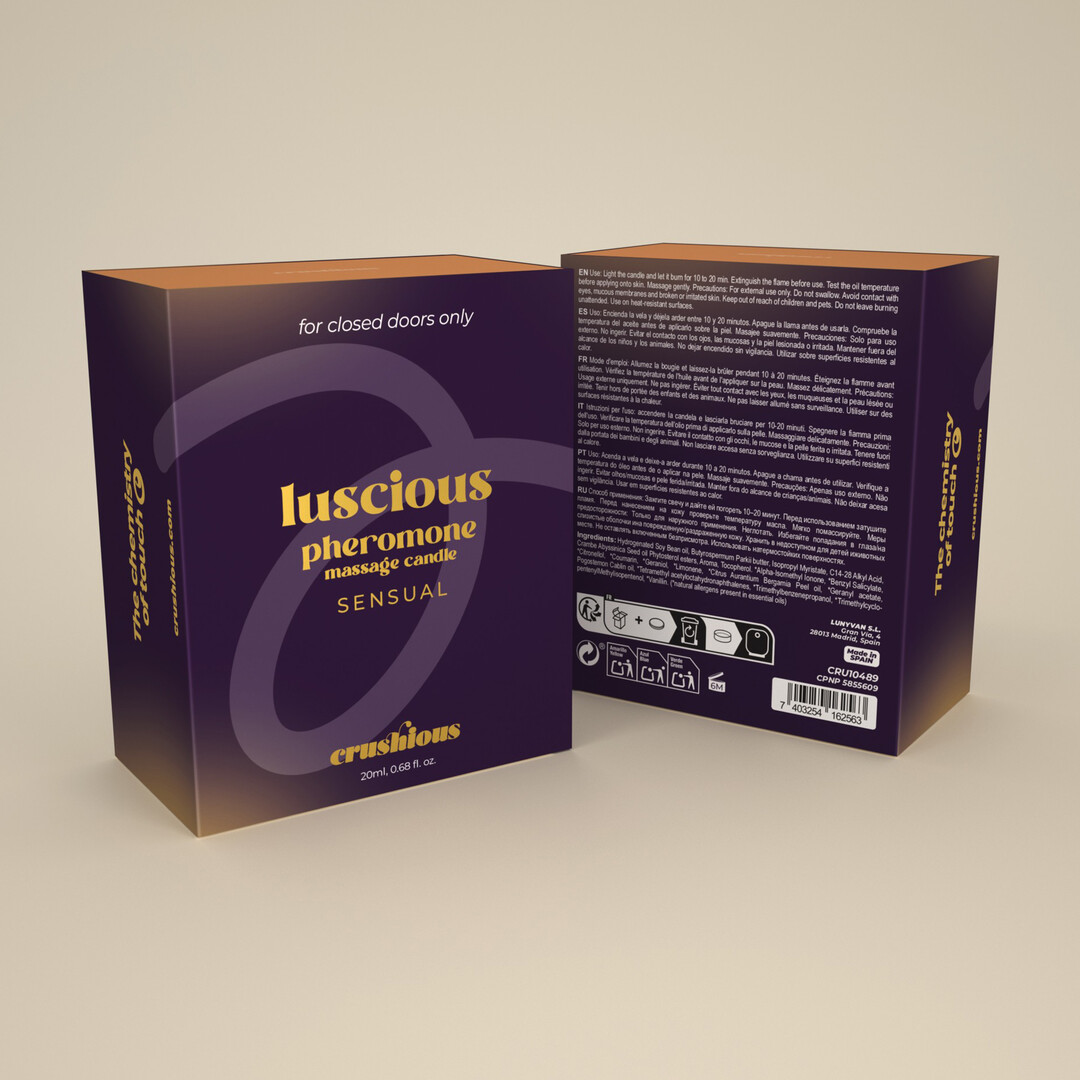 Crushious Luscious - Massage Candle with Pheromones and Sensual Aroma - 0.68 fl oz / 20 ml (7403254162563)
