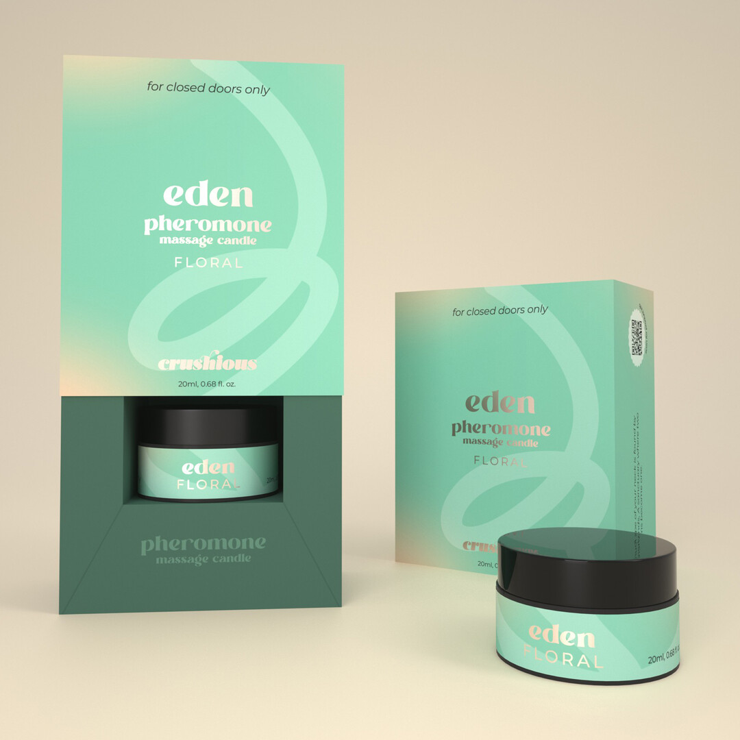 Crushious Eden - Massage Candle with Pheromones and Floral Aroma - 0.68 fl oz / 20 ml (7403254162549)