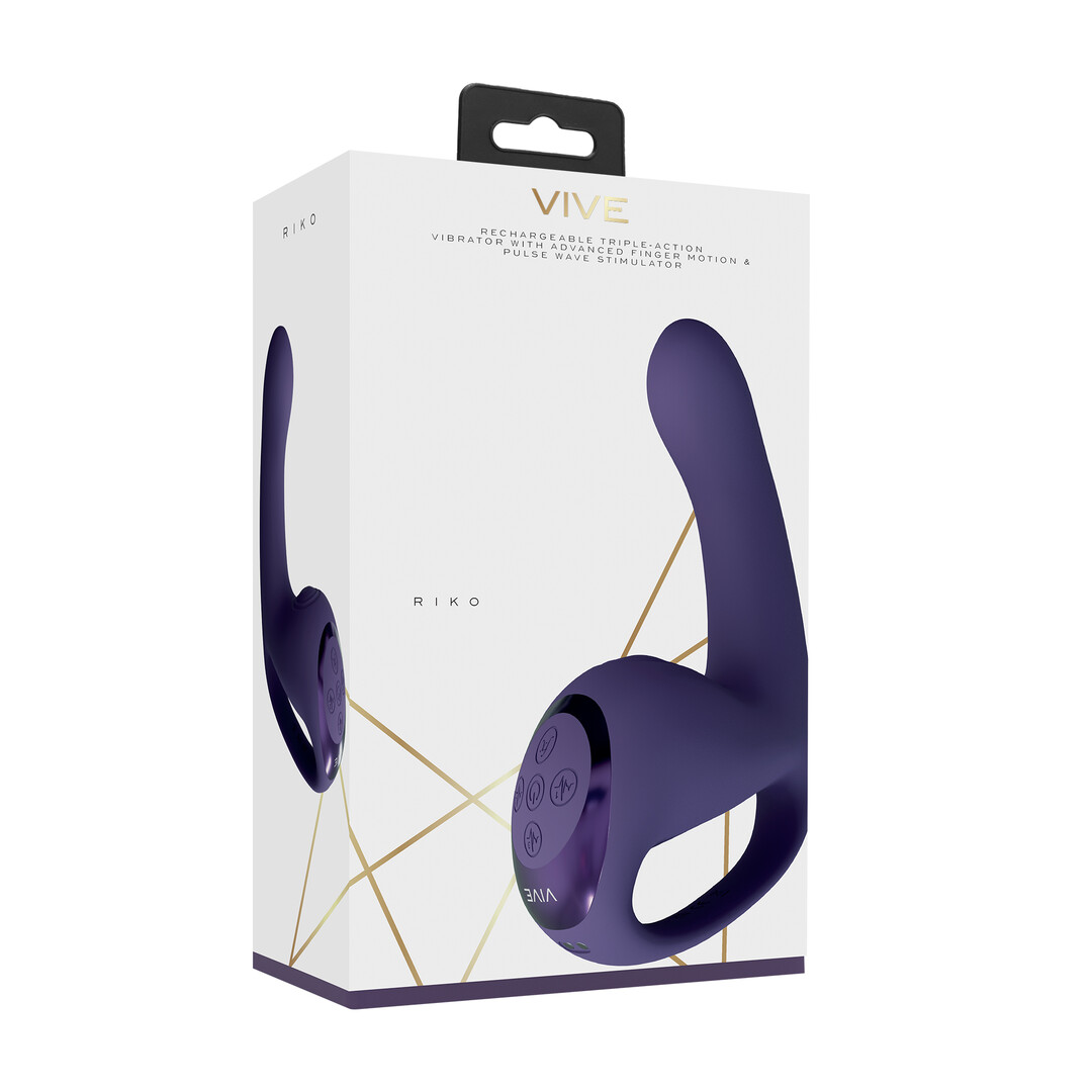 Vive by shots Riko - Triple Motor Thumper met Geavanceerde Vingerbeweging  Puls Golf Stimulator - Paars (8714273051875)
