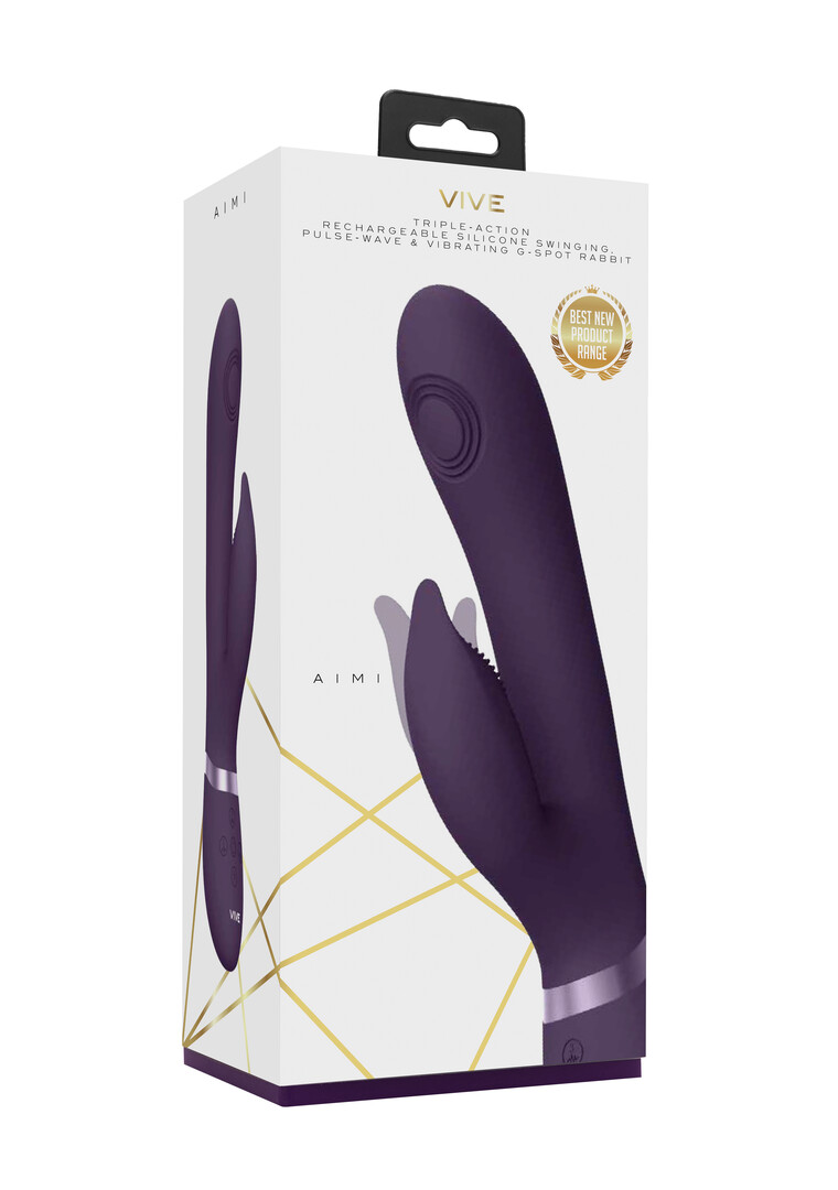 Vive by shots Aimi - Pulse Wave  Vibrerende G-Spot Rabbit - Paars (7423522537558)