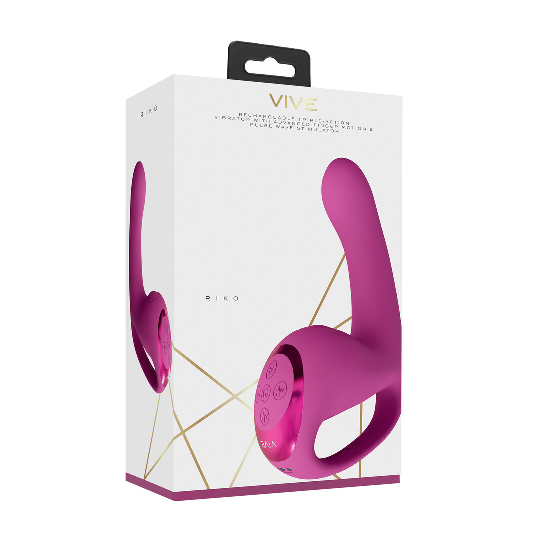 Vive by shots Riko - Triple Motor Thumper met Geavanceerde Vingerbeweging  Puls Golf Stimulator - Roze (8714273051868)