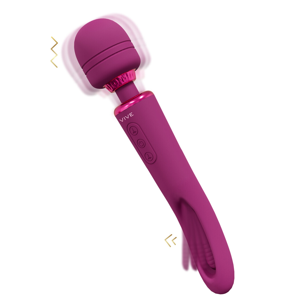 Vive by shots Kiku - Dubbelzijdige Wand met Innovatieve G-Spot Flapper Stimulator - Roze (8714273051820)