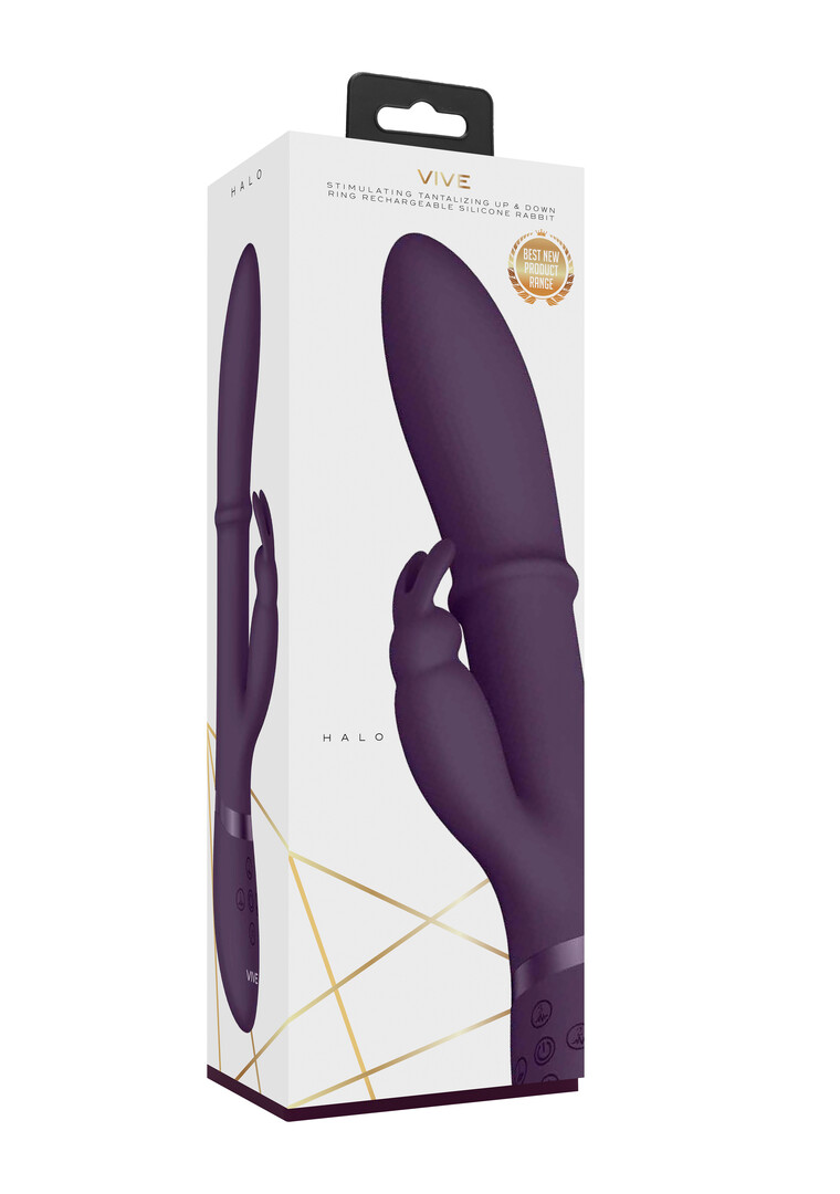 Vive by shots Halo - Ring Rabbit Vibrator - Paars (8714273545039)