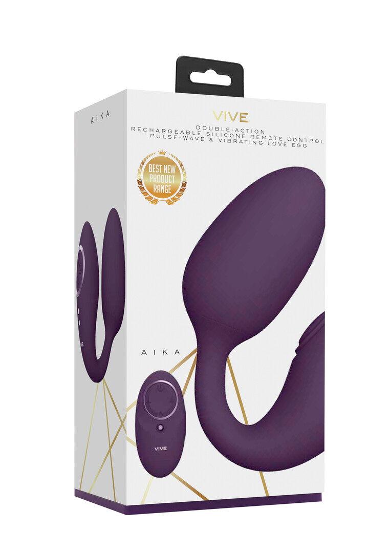 Vive by shots Aika - Pulse Wave  Vibrating Love Egg - Paars (7423522537534)