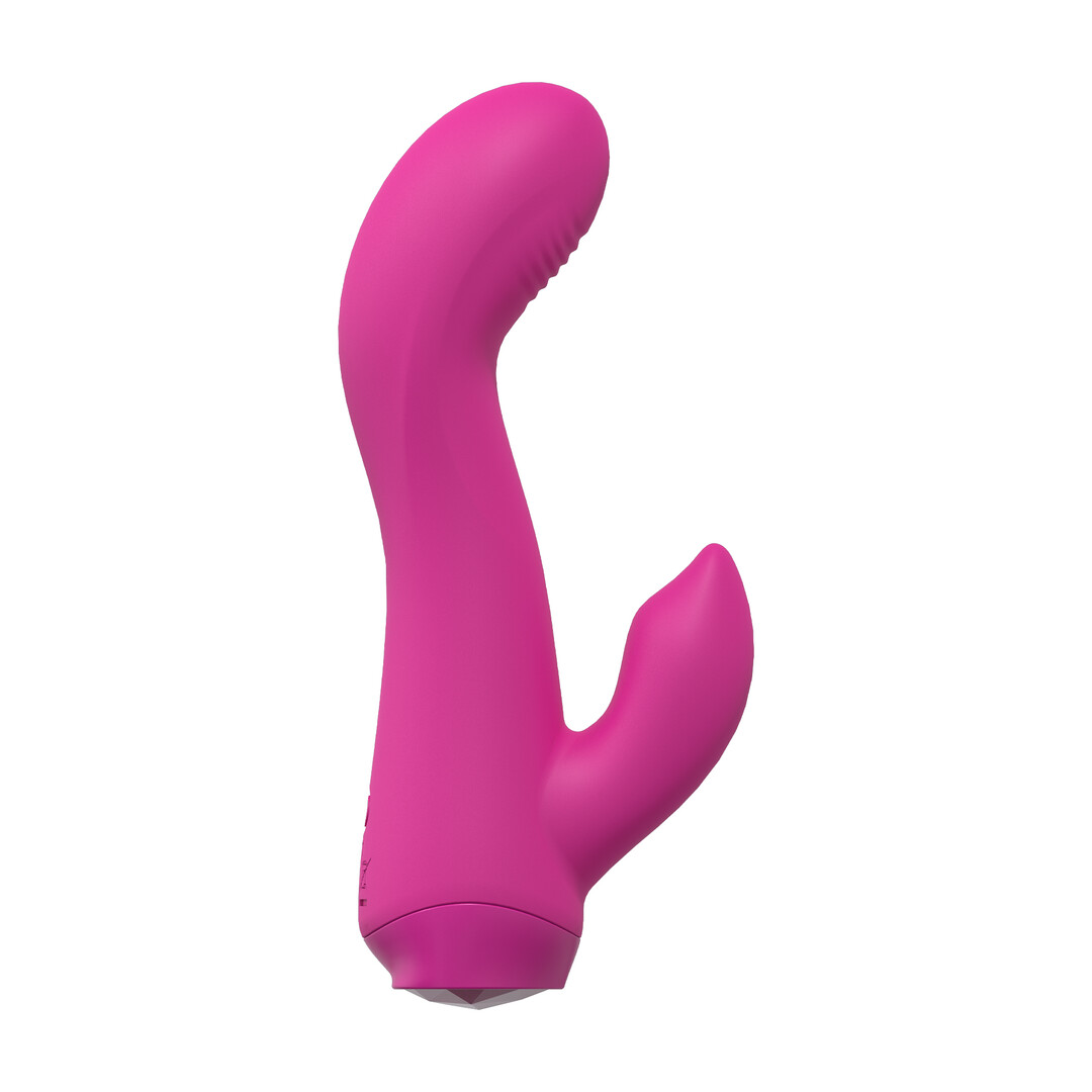 Loveline by shots Mini Gebogen Konijnen Vibrator - Roze (8714273021502)