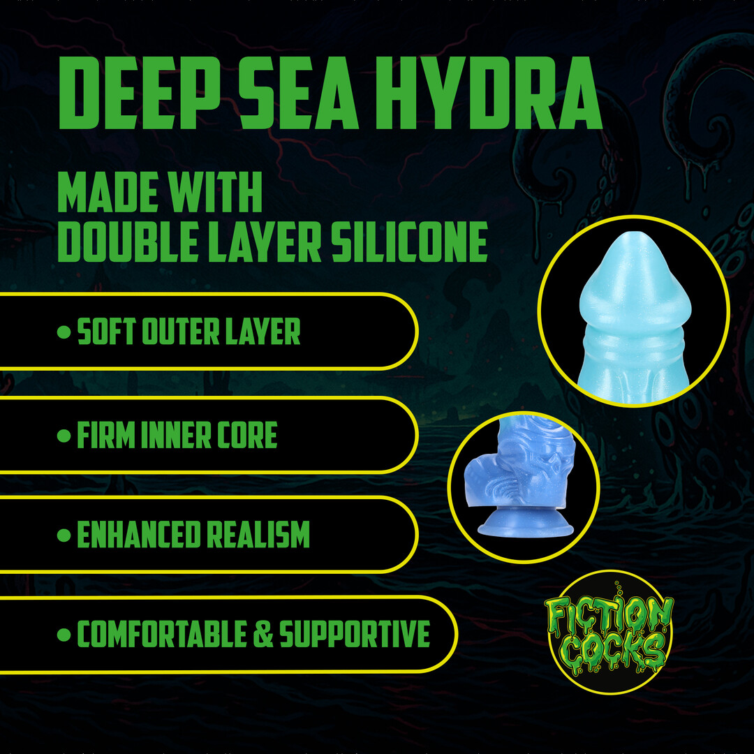 Ouch! by shots Diepzee Hydra - Siliconen Dildo - Blauw (8714273024237)
