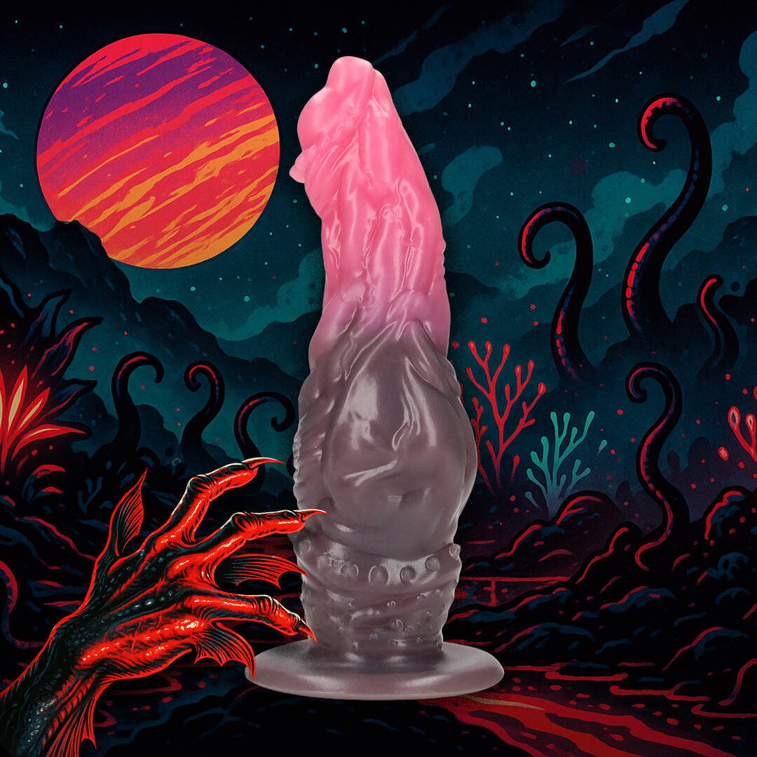 Ouch! by shots Hellspawn - Siliconen Dildo - Rood/Zwart (8714273024190)