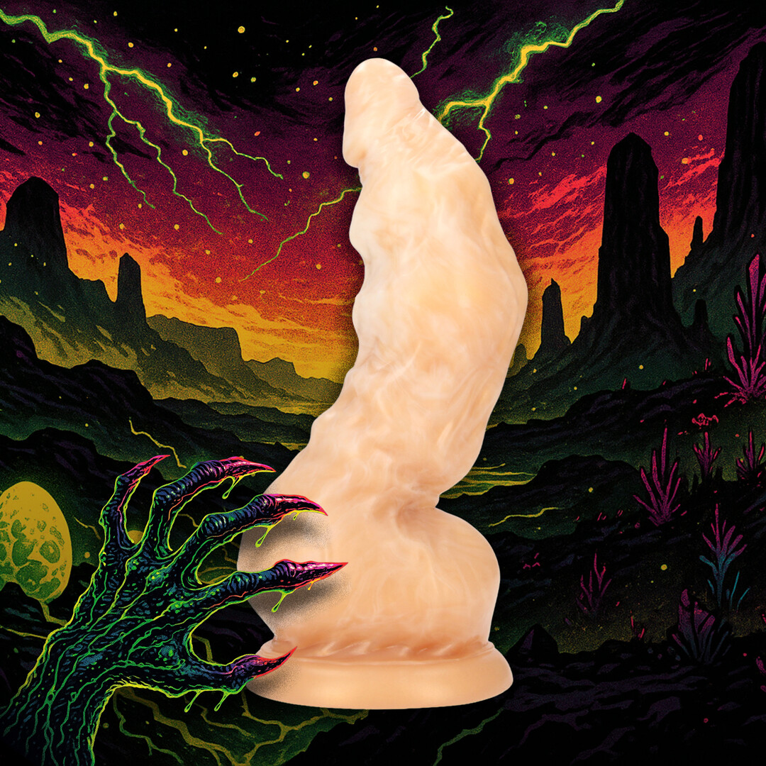 Ouch! by shots Gouden Alien Indringer - Siliconen Dildo - Goud (8714273024312)