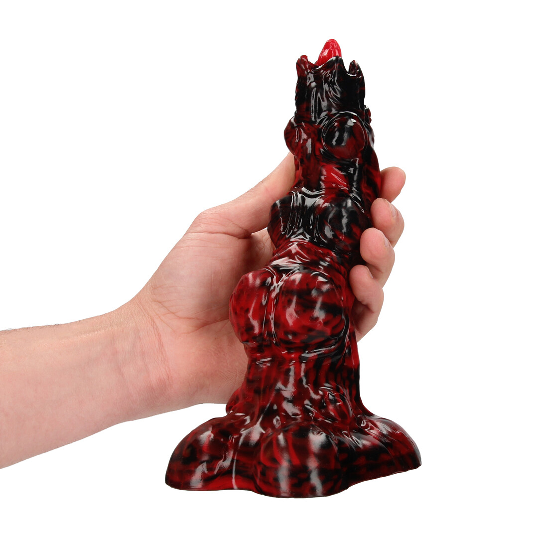 Ouch! by shots Hell Invader - Siliconen Dildo - Rood/Zwart (8714273024299)
