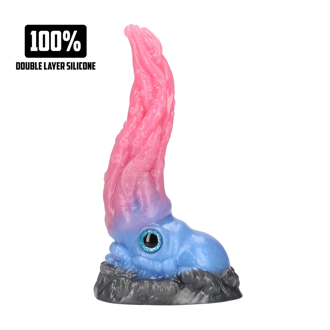 Ouch! by shots Kraken's Lick - Siliconen Dildo - Blauw/Rood (8714273024305)