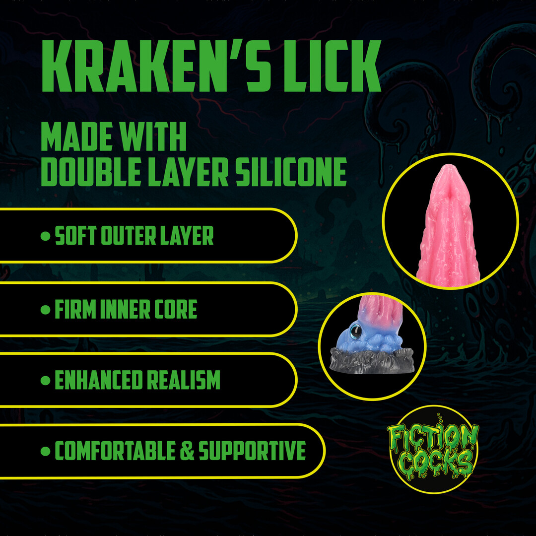 Ouch! by shots Kraken's Lick - Siliconen Dildo - Blauw/Rood (8714273024305)