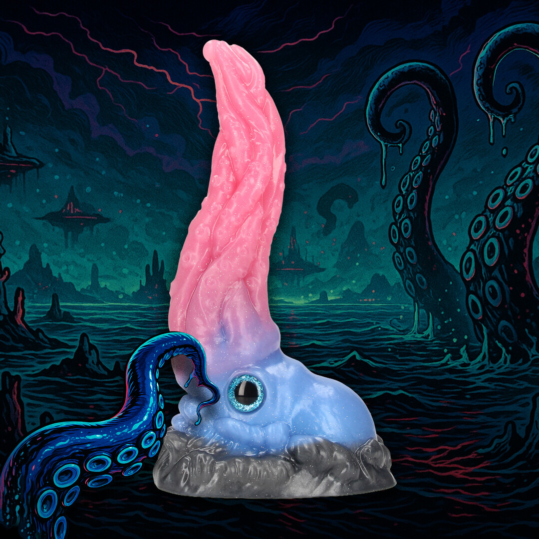 Ouch! by shots Kraken's Lick - Siliconen Dildo - Blauw/Rood (8714273024305)