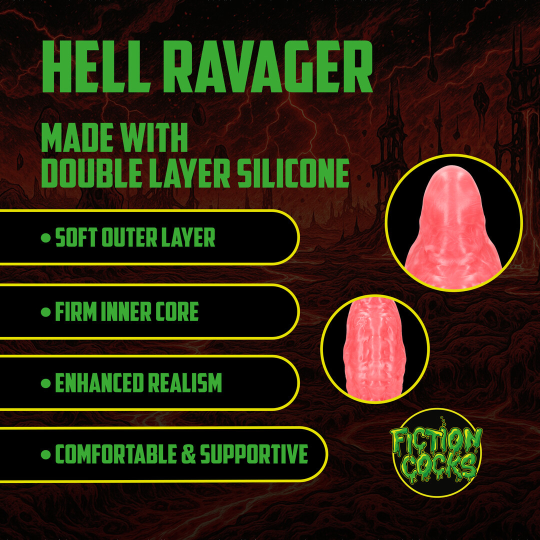 Ouch! by shots Hell Ravager - Siliconen Dildo - Rood (8714273024343)