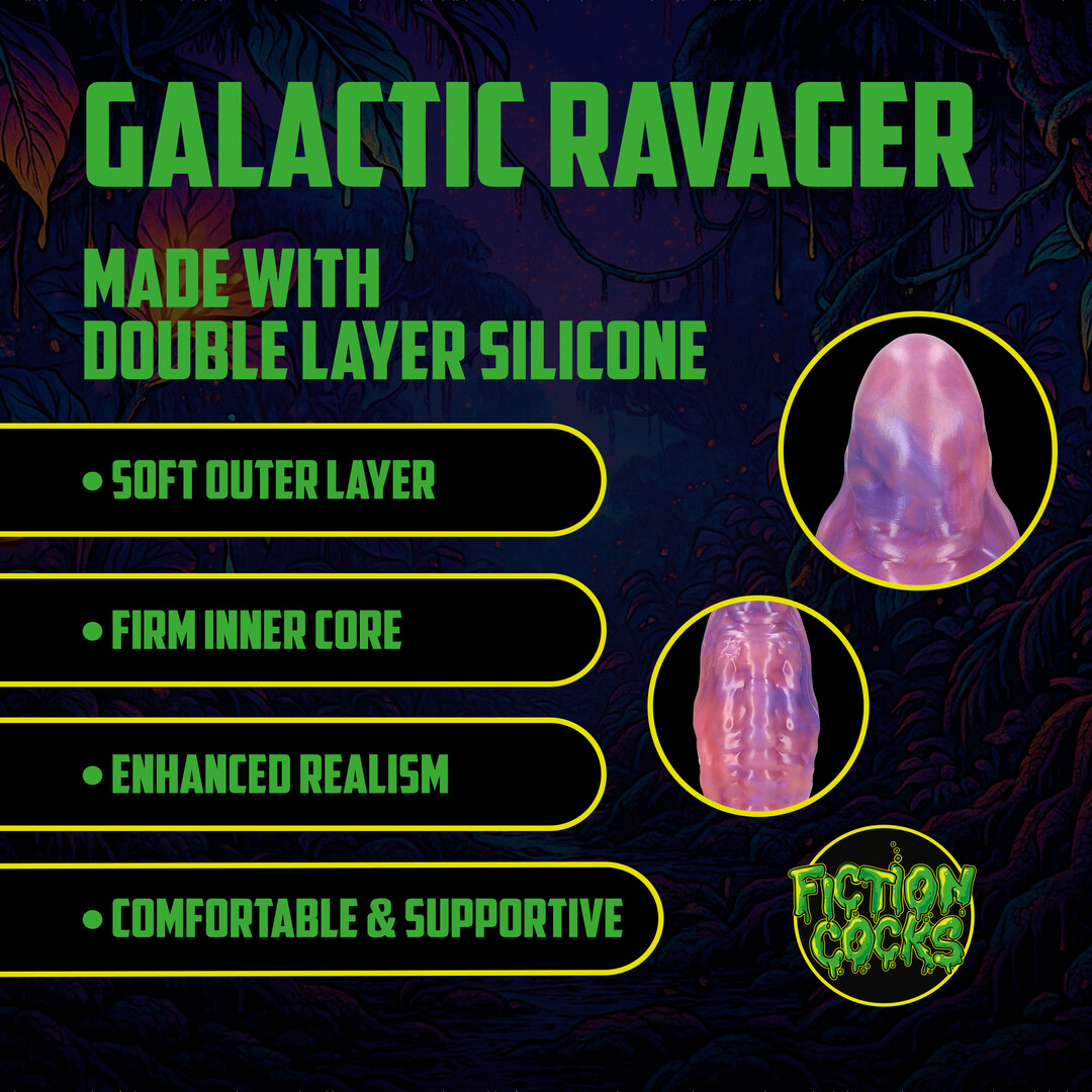 Ouch! by shots Galactic Ravager - Siliconen Dildo - Paars (8714273024374)