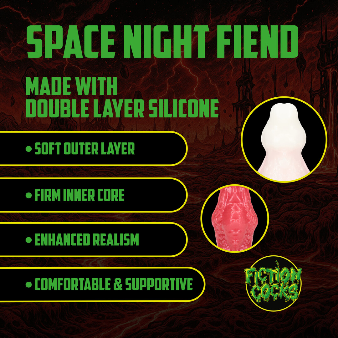 Ouch! by shots Space Night Fiend - Siliconen Dildo - Rood/Wit (8714273024268)