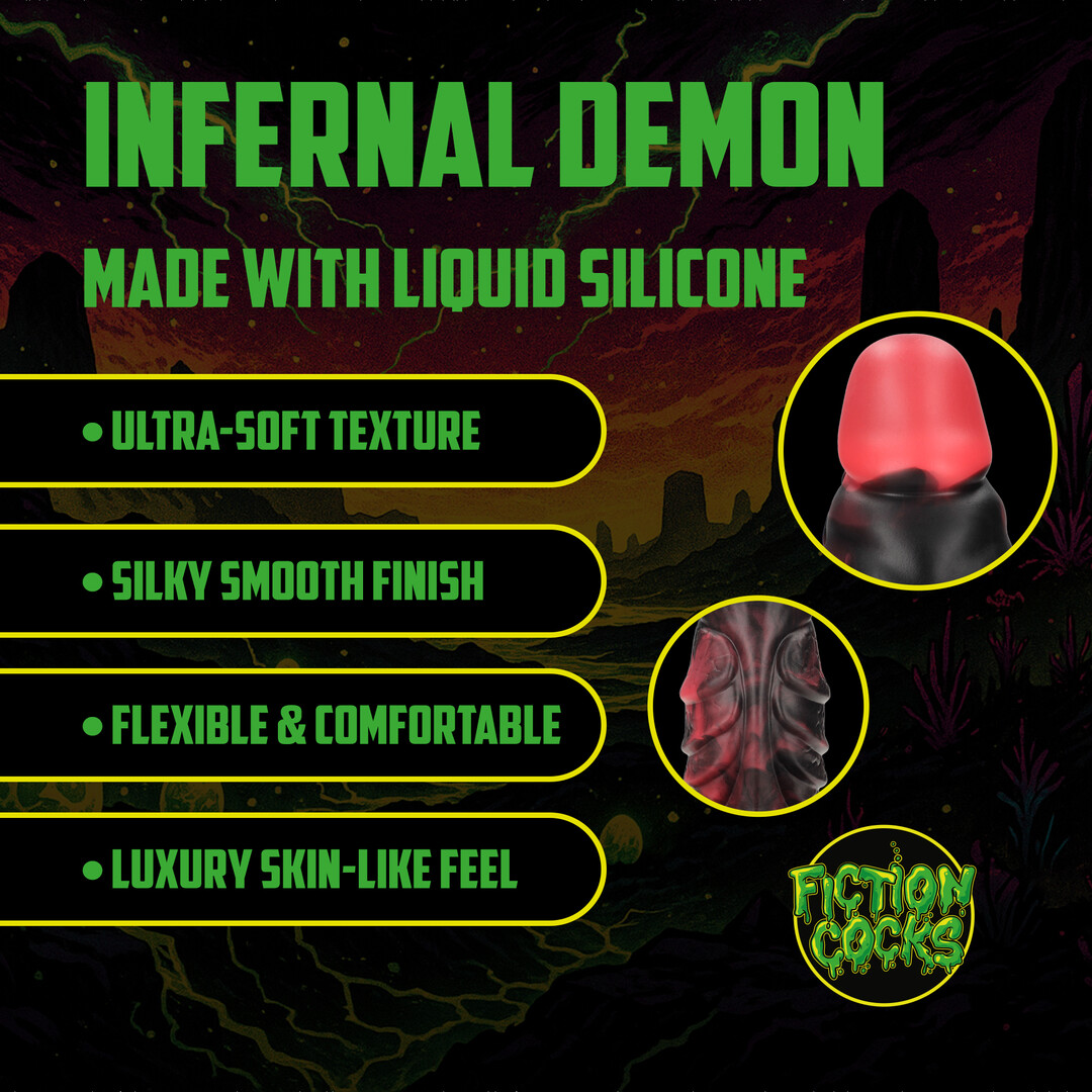 Ouch! by shots Infernal Demon - Siliconen Dildo - Rood/Zwart (8714273024381)
