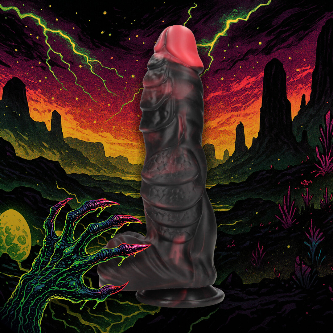 Ouch! by shots Infernal Demon - Siliconen Dildo - Rood/Zwart (8714273024381)
