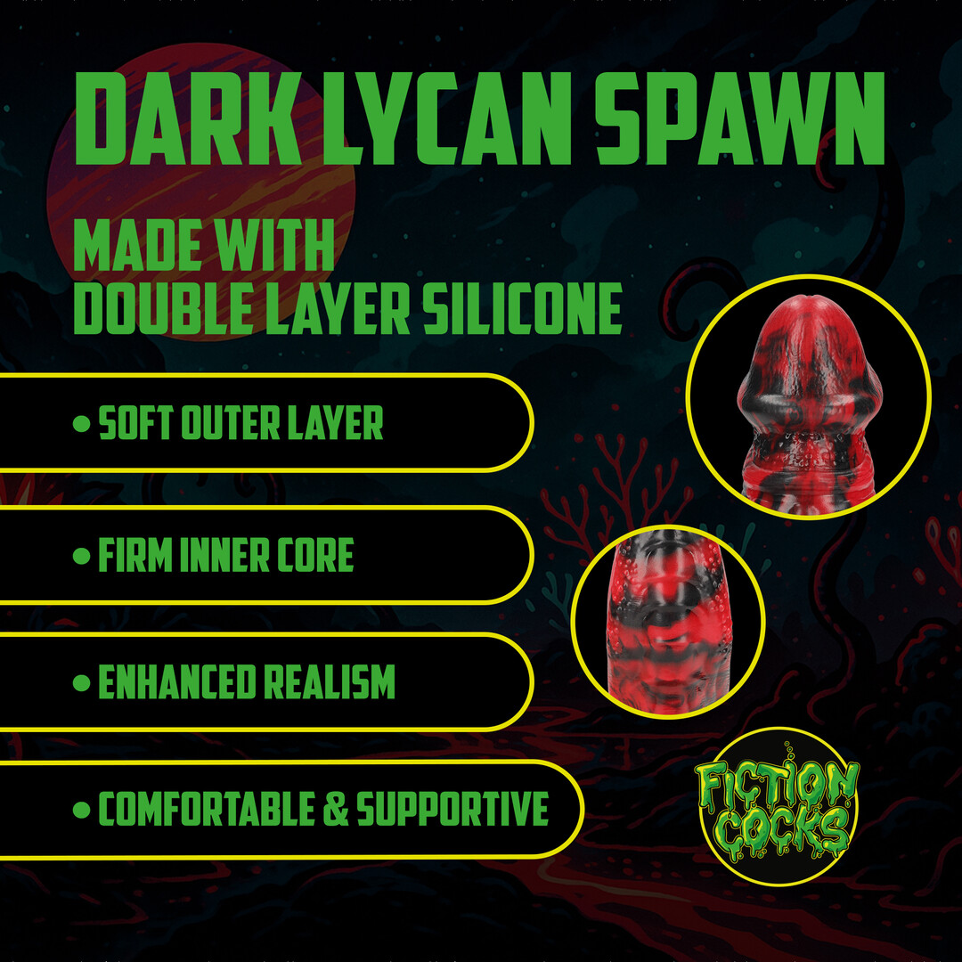 Ouch! by shots Dark Lycan Spawn - Siliconen Dildo - Rood/Zwart (8714273024329)