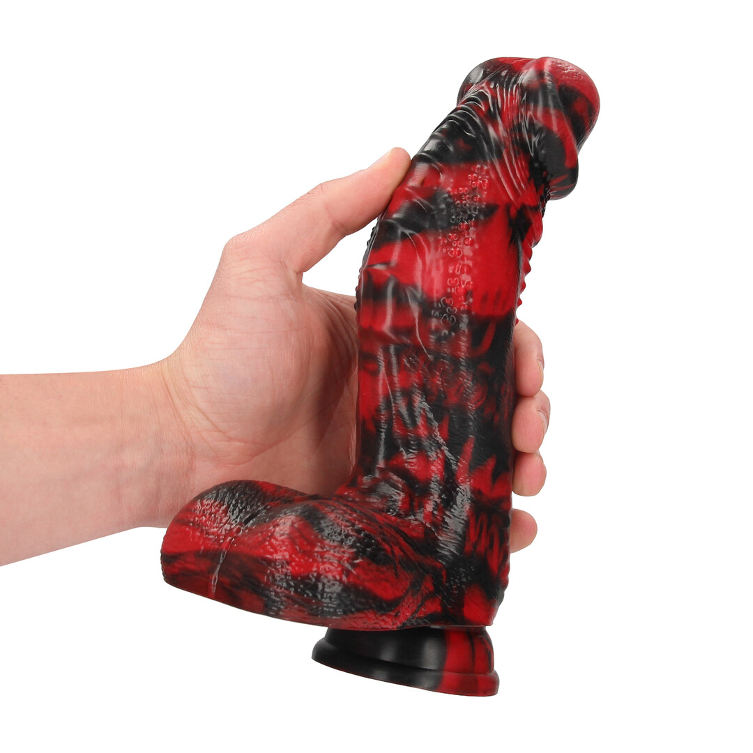 Ouch! by shots Dark Lycan Spawn - Siliconen Dildo - Rood/Zwart (8714273024329)