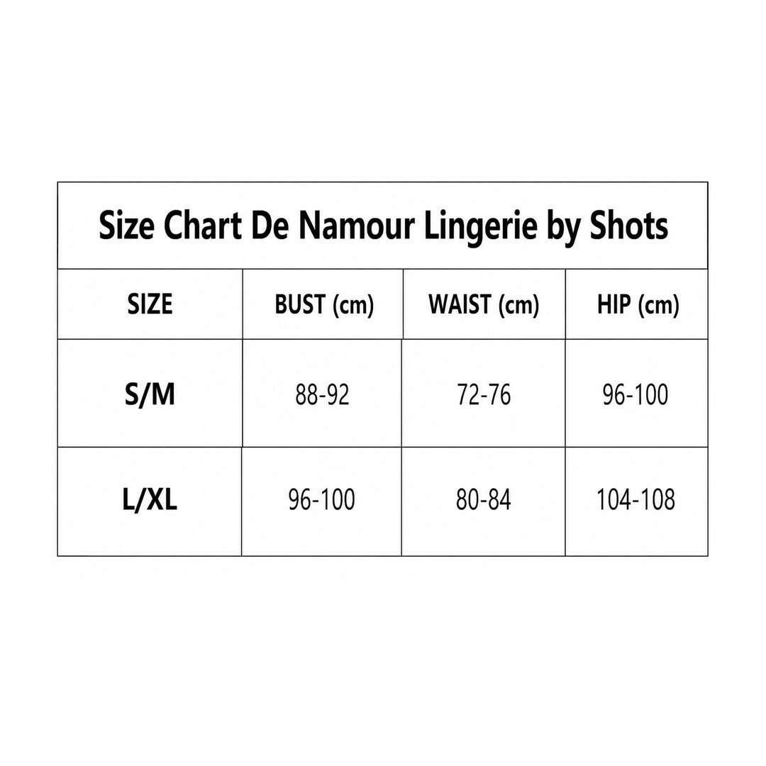 De namour lingerie by shots Transparante Kant Hart Twee Delige Set - L/XL - Zwart (8714273026835)