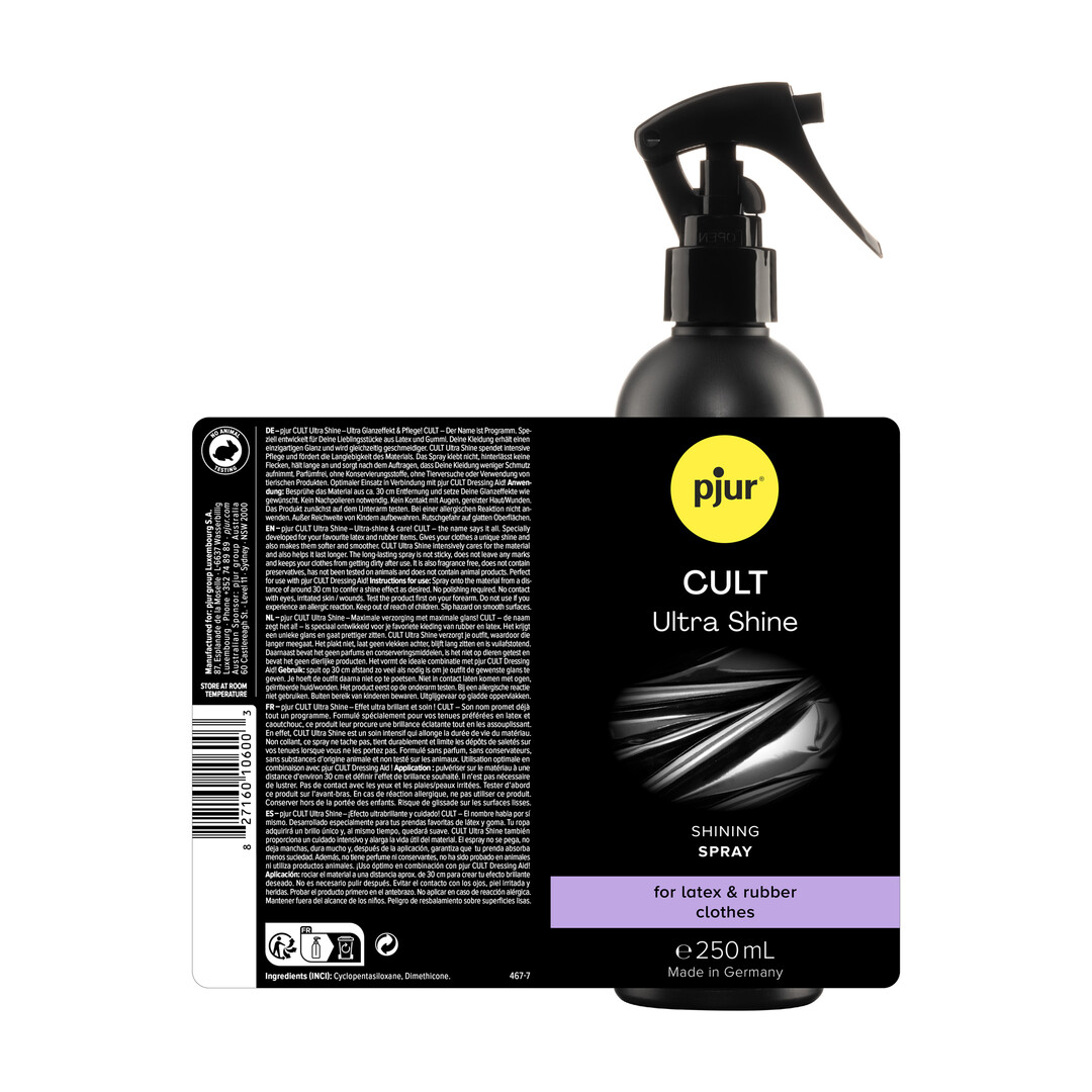 Pjur Cult Ultra Shine - Glansspray voor Rubber en Latex Kleding - 250 ml (827160117375)